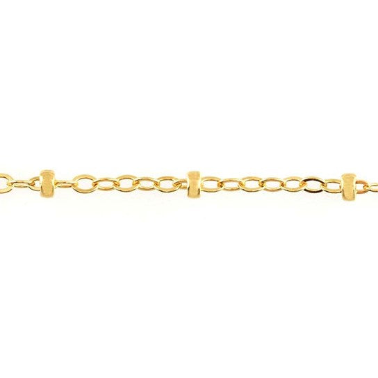 14 karat yellow gold filled satellite bead chain
