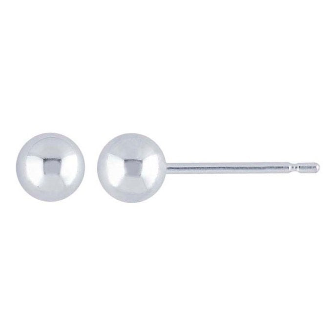 4 millimeter ball earring post friction back anti-tarnish hypoallergenic 18 karat gold filled sterling silver