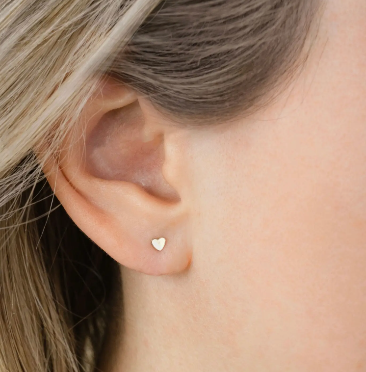 Tiny Heart Studs