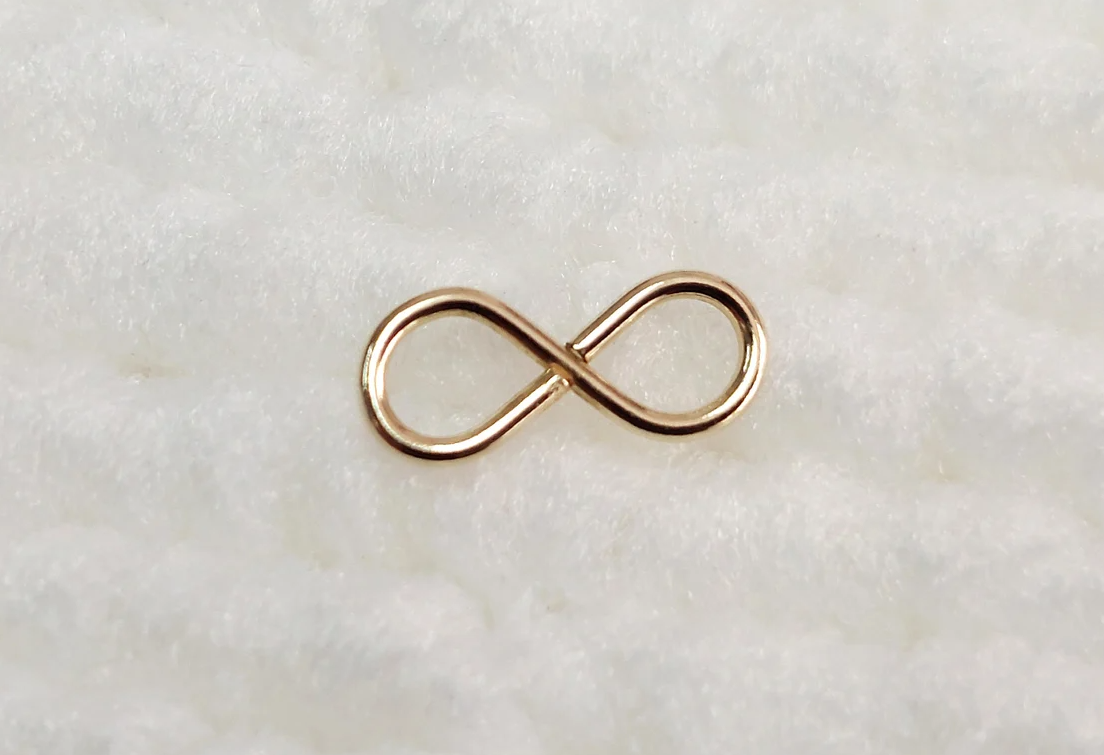 Mini 14k Gold Filled Infinity Charm 13 X 5.9mm