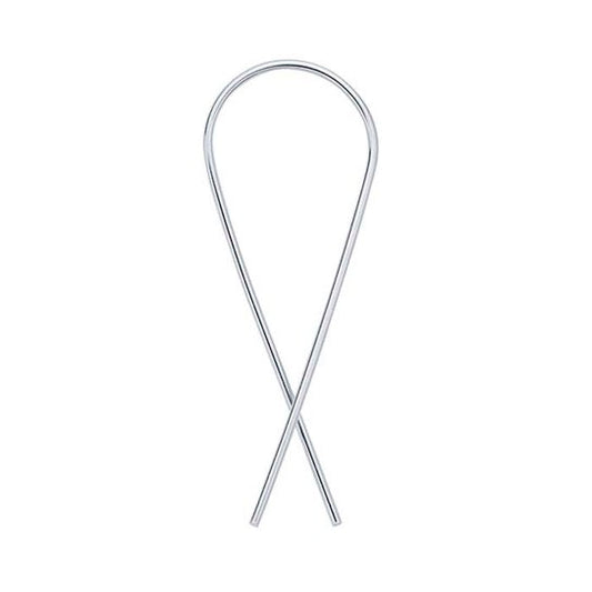 Sterling silver ear ribbon earrings detail