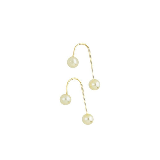 18 karat gold filled screw back pearl drop earrings anti-tarnish hypoallergenic