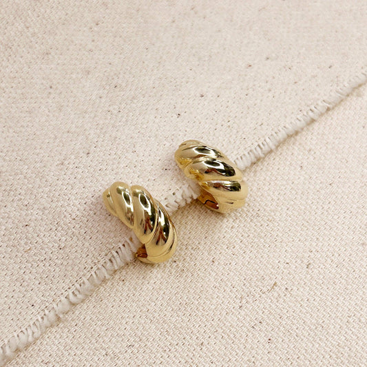 Classic Croissant Clicker Hoop Earrings