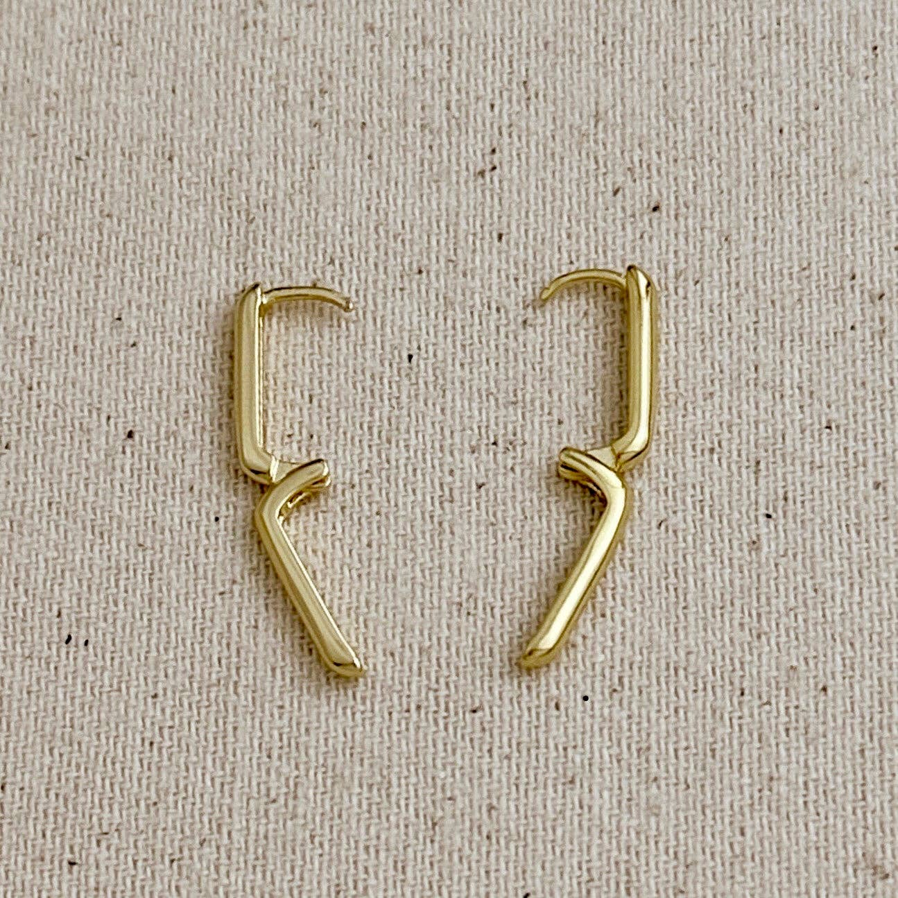 Oblong Hoop Earrings