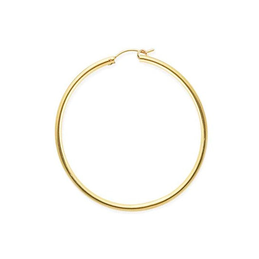 Classic 18k gold tube hoop earrings