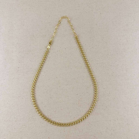Leaf Choker Necklace – 18K Gold Filled