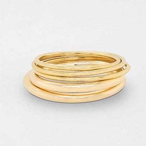 Close up detail 1mm wire stacking ring in 14k gold filled