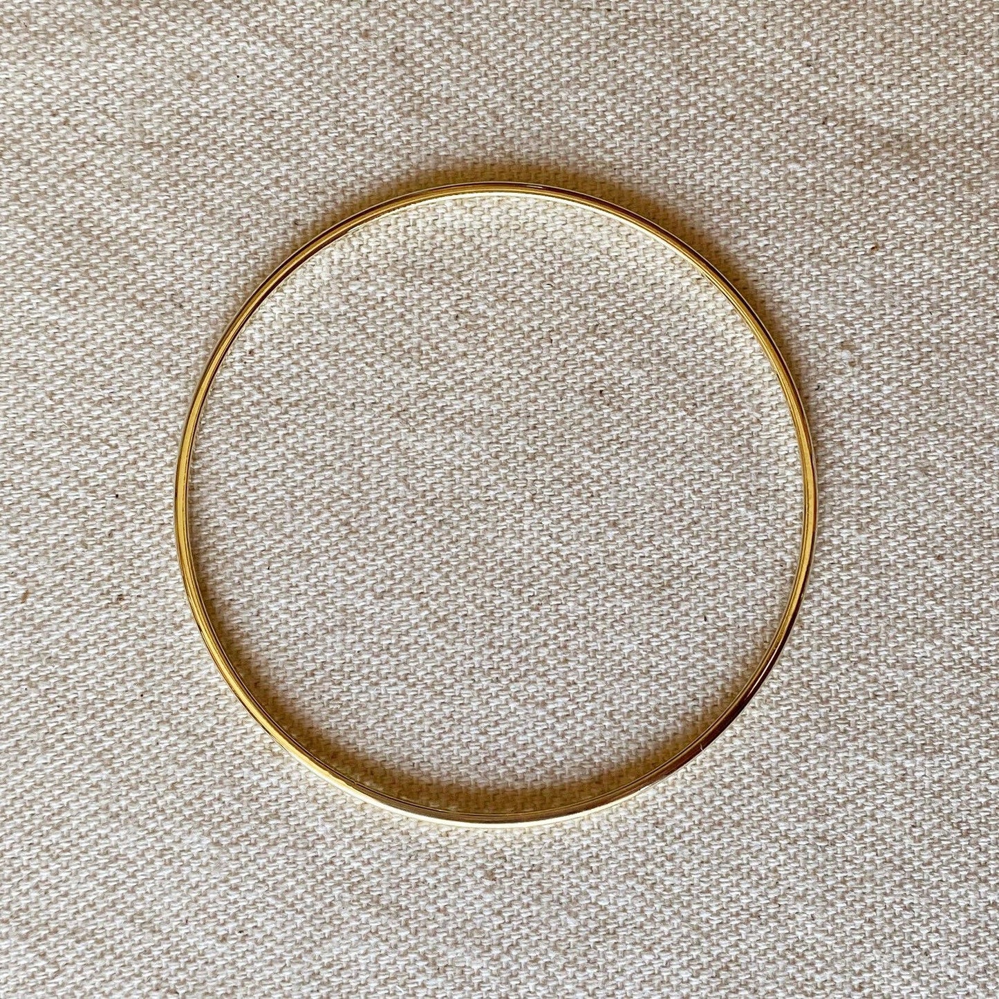 18k Gold Filled Bangle Bracelet: 60 mm