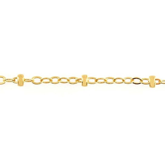 14 karat yellow gold filled satellite bead chain  