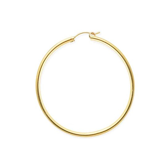 35mm diameter hoop earring with simple latch 14 karat gold filled anti-tarnish hypoallergenic 
