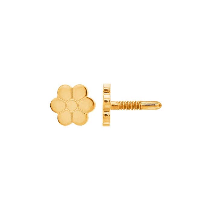 Flat Back Reversible Stud Earrings 14K Gold Filled