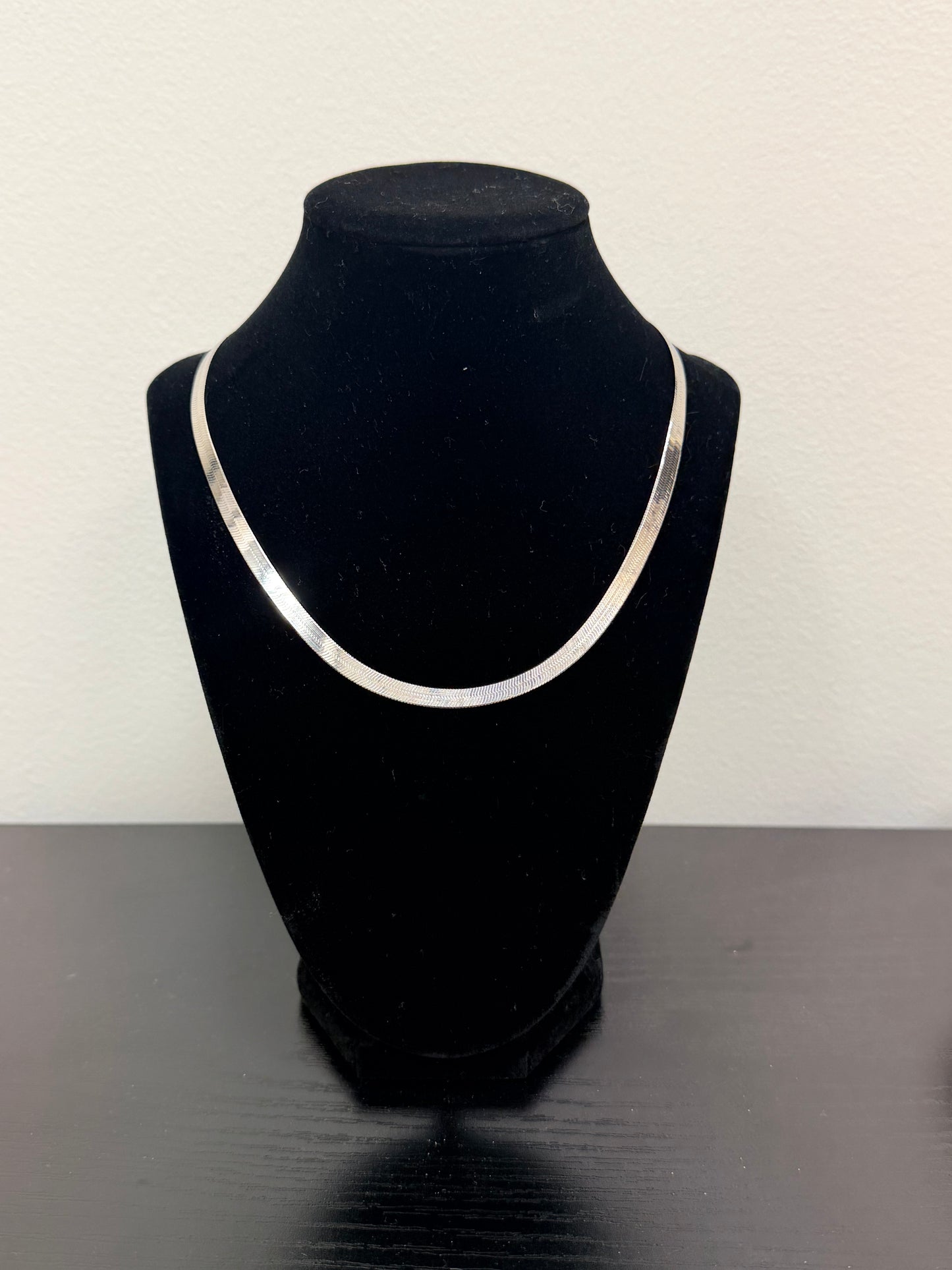 Herringbone Wide Sterling Silver 5.4mm Chain Necklace