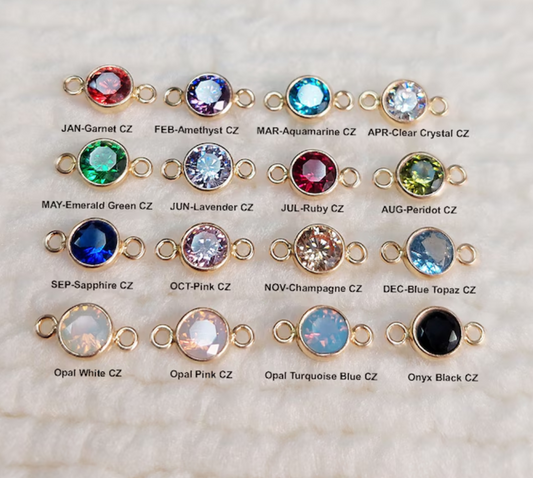 Permanent Jewelry Birthstone Connectors