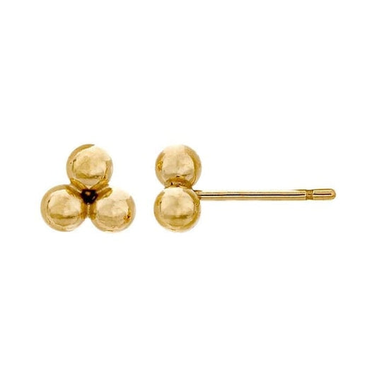 14K Gold-Filled Three-Ball Cluster Stud Earrings