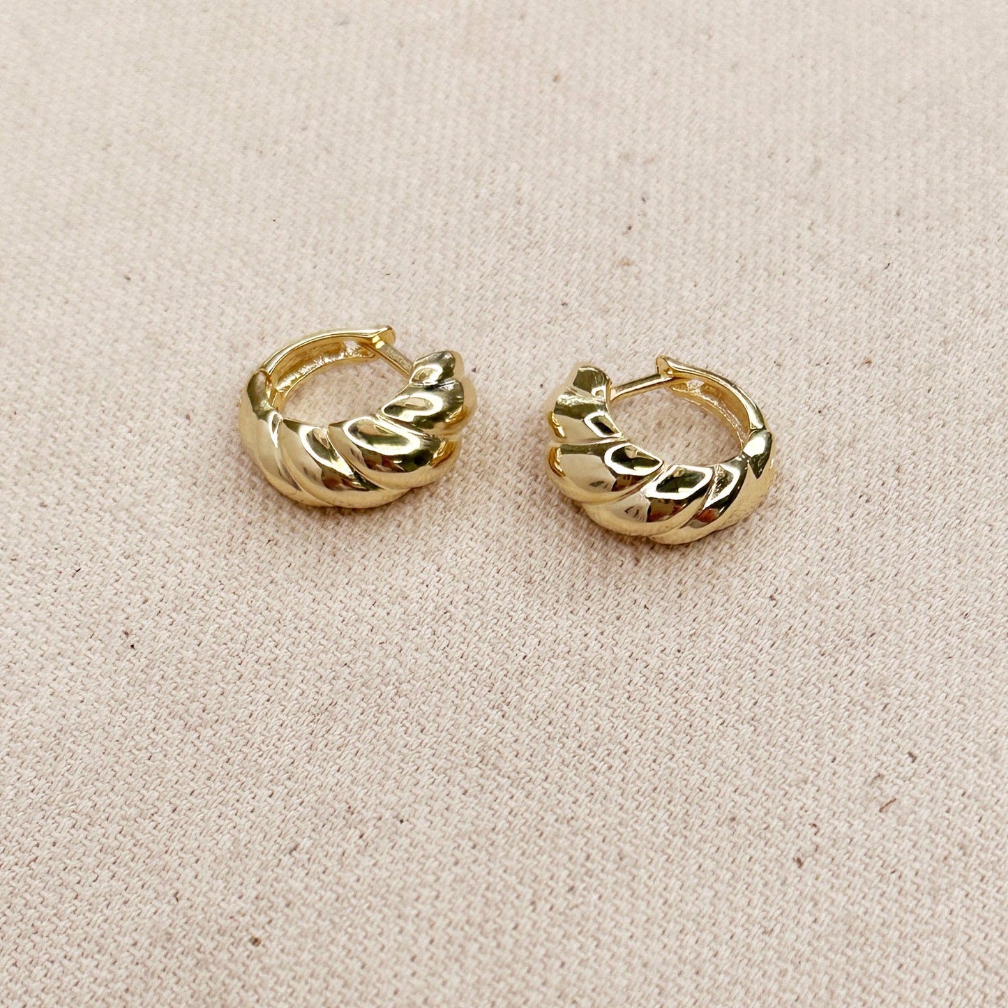 Classic Croissant Clicker Hoop Earrings