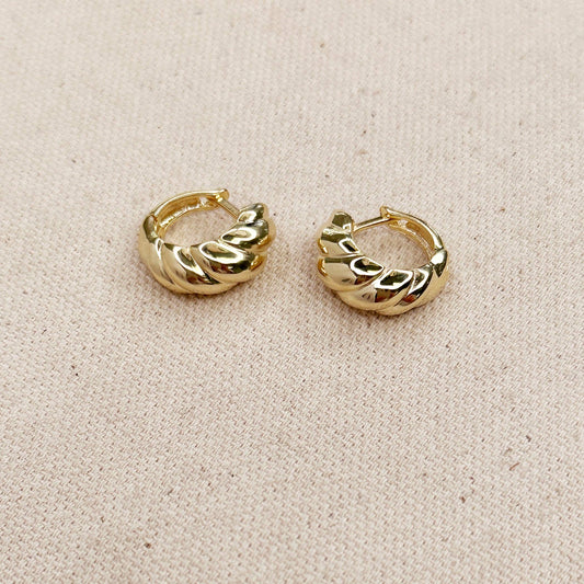 Classic Croissant Clicker Hoop Earrings
