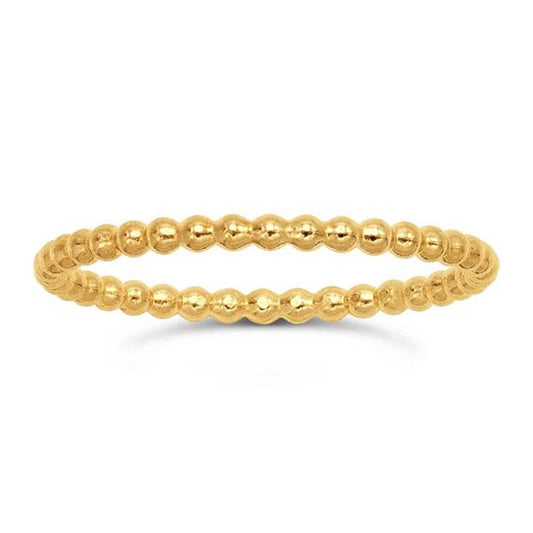 Beaded ring design in gold filled, minimal elegant ring