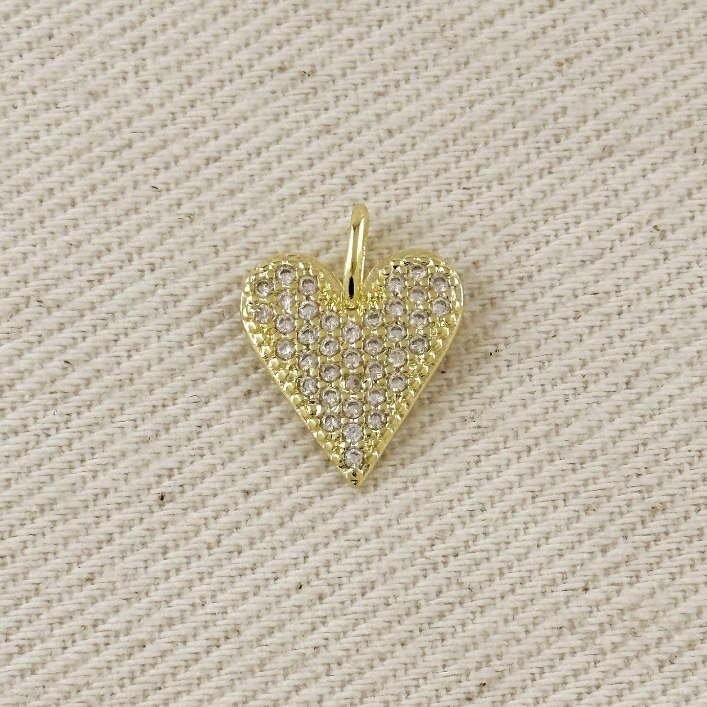 CZ Heart Pendant in 18K Gold Filled