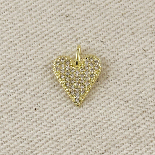 CZ Heart Pendant in 18K Gold Filled