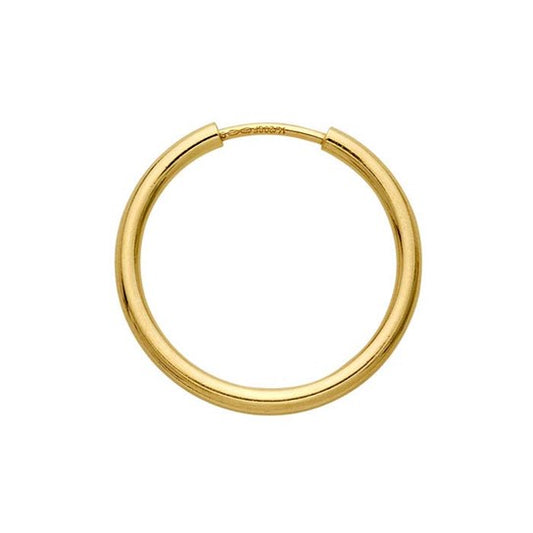 Endless hoop earrings sleek design in gold fill