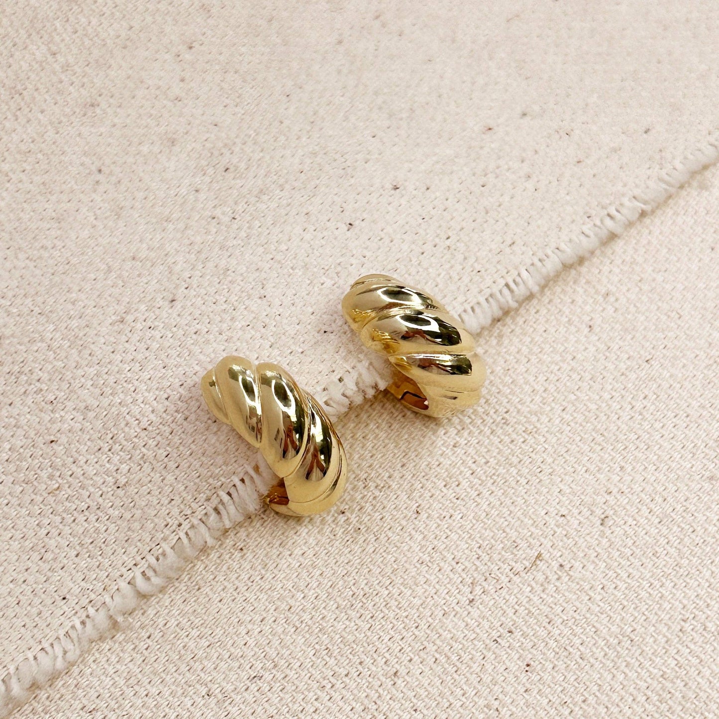 Classic Croissant Clicker Hoop Earrings