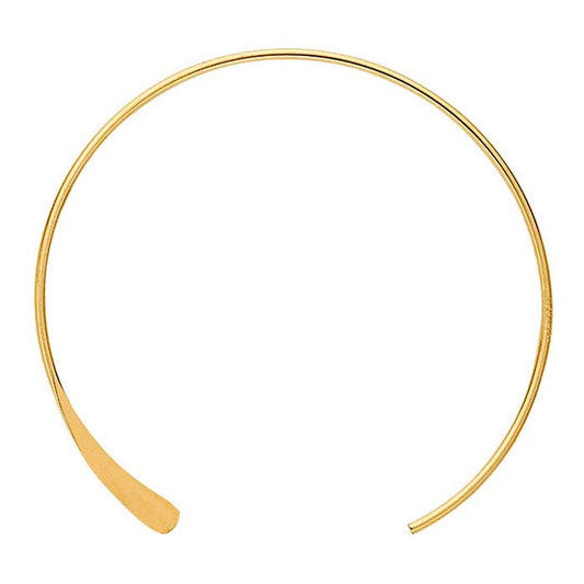 Gold flat end ear wire earrings, an elegant, minimal style design