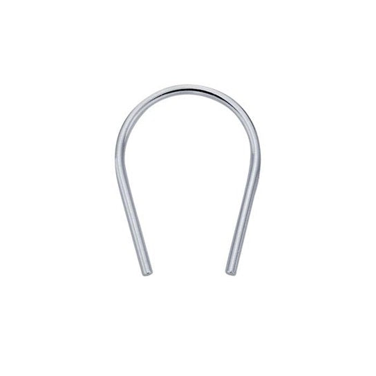 Minimal horseshoe ear wire earrings in sterling silver closeup