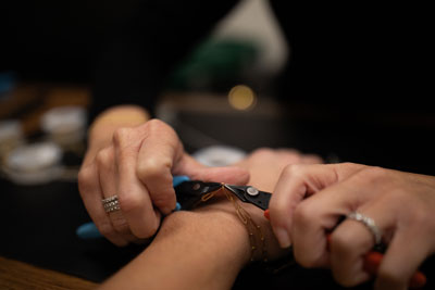 Forever jewelry is a fun way to celebrate a friend or a birthday. Schedule a private appointment!