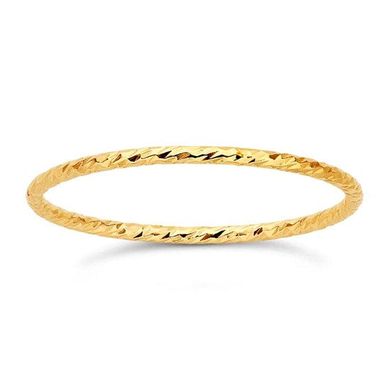 Sparkle ring with subtle facets in gold
