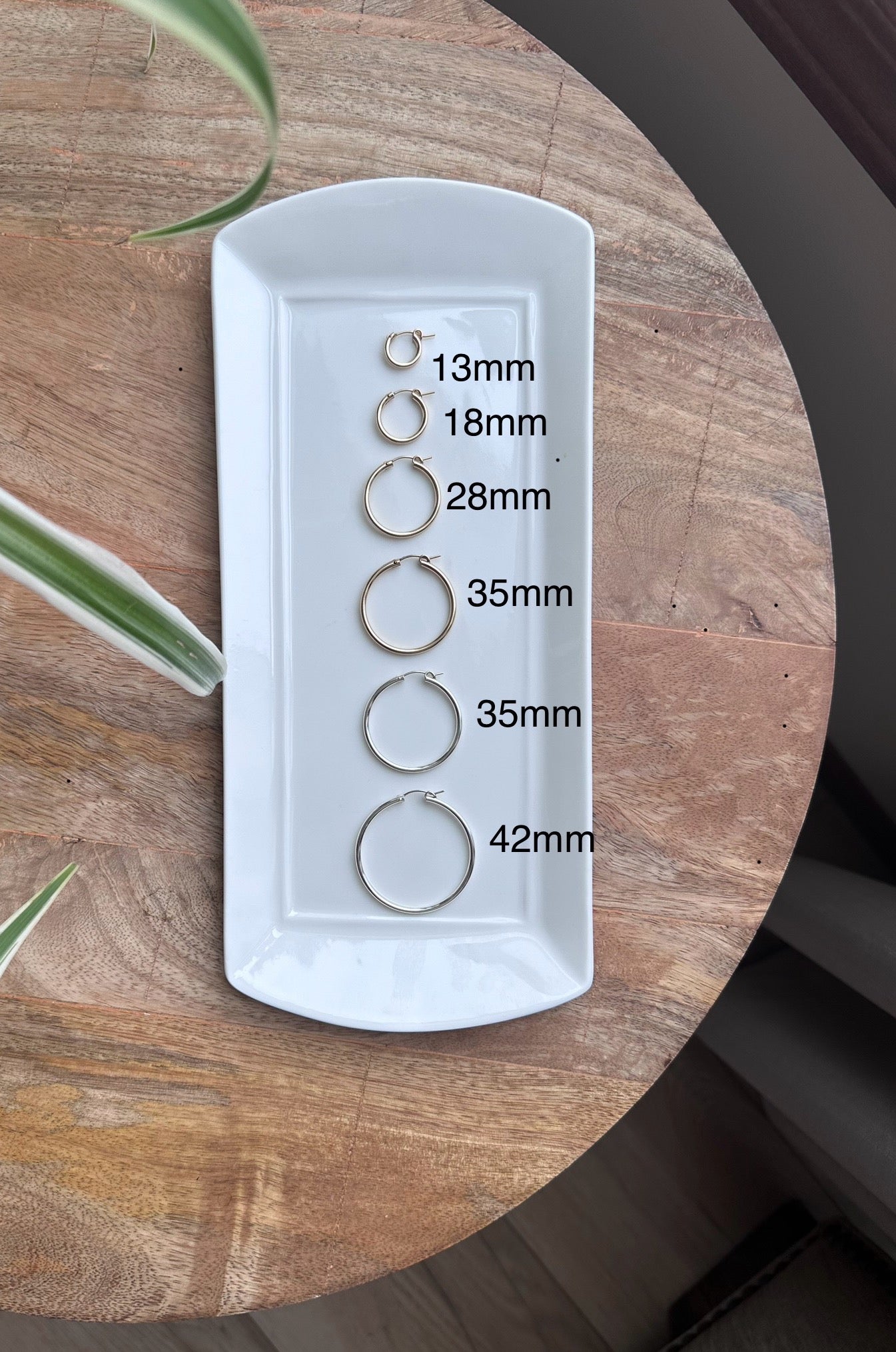 Classic tube hoop earrings in multiiple sizes in sterling silver or 14k gold filled