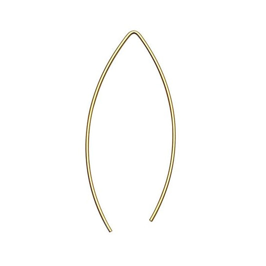 Minimal style wire threader earrings in gold