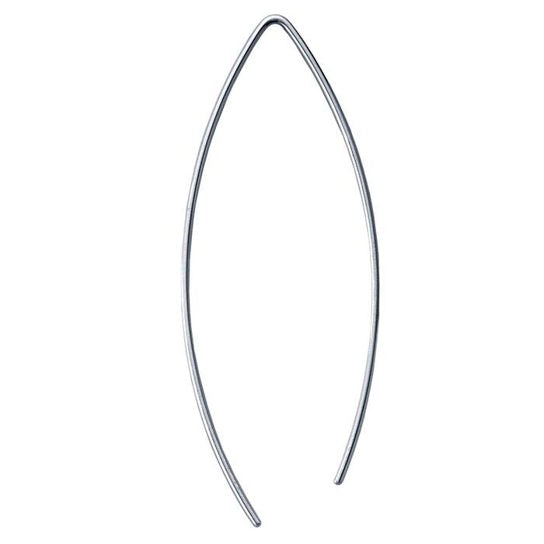Minimal style wire threader earrings in sterling silver